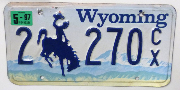 WYOMING Motiv Landschaft - Nummernschild # 2270CX =