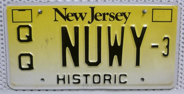 NEW JERSEY # Historic - Nummernschild ## QQNUWY ...