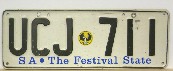 SOUTH AUSTRALIA (SA) - Nummernschild # UCJ711