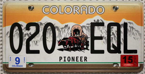 COLORADO Pioneer - Nummernschild # 020EQL =