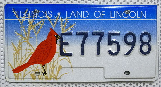 ILLINOIS Land of Lincoln - Nummernschild # E77598 ...