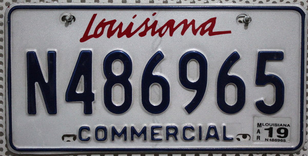 LOUISIANA Commercial - Nummernschild # N486965 =
