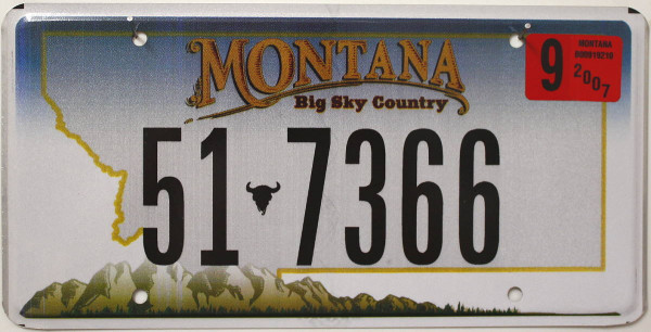 MONTANA Big Sky Country - Nummernschild # 517366 =