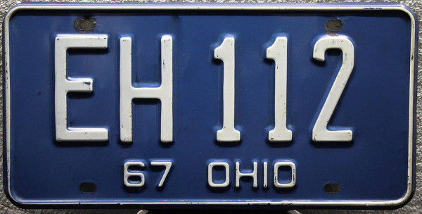 OHIO Oldtimer - Nummernschild (1967) ## EH1122