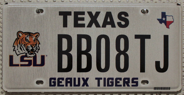 TEXAS Geaux Tigers - Nummernschild # BB08TJ