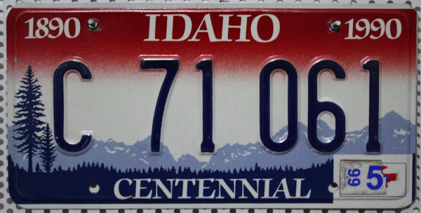 IDAHO 1890-1990 Centennial - Nummernschild # C71061 =