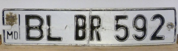 MOLDAWIEN - Nummernschild # BLBR592 (Stadt Bălți)