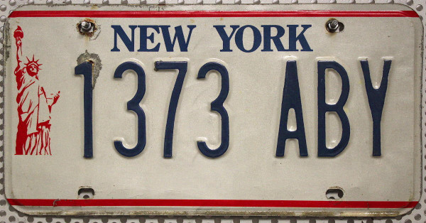 NEW YORK Freiheitsstatue Grafik - Nummernschild # 1373ABY