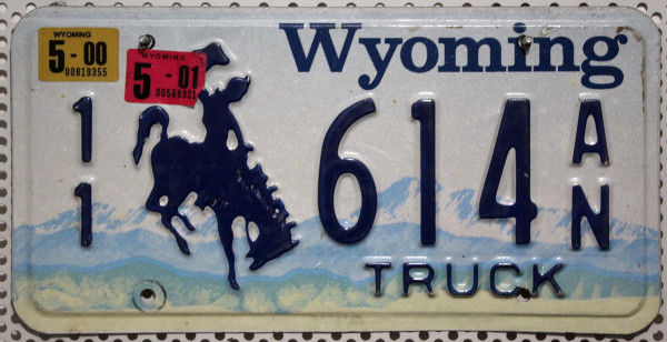 WYOMING Motiv Landschaft - Nummernschild # 11614AN =