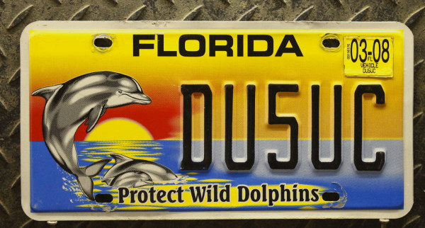 FLORIDA Protect Wild Dolphins - Nummernschild # DU5UC =