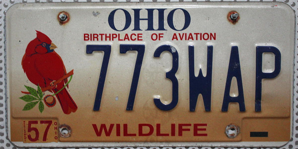 OHIO Wildlife (Vogel Motiv) - Nummernschild # 773WAP ...