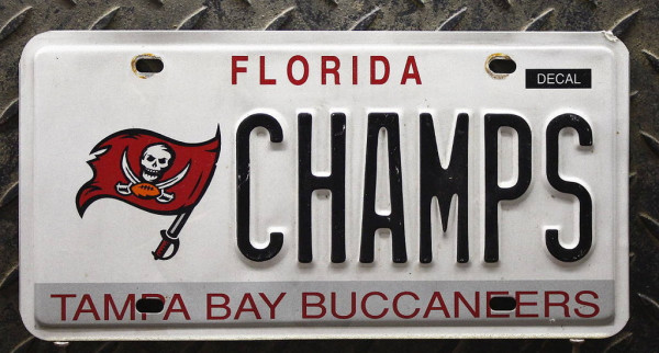 FLORIDA / Tampa Bay Buccaneers - Nummernschild # CHAMPS ...