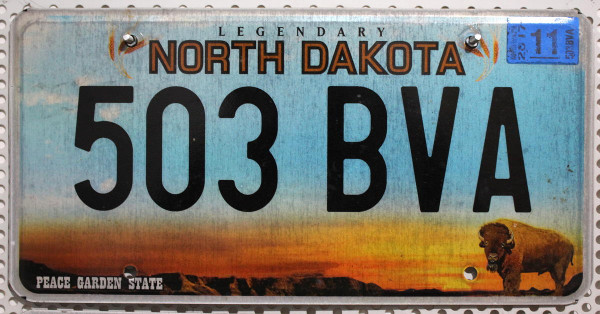 NORTH DAKOTA Legendary – Nummernschild # 503BVA =