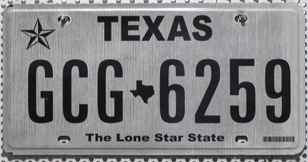TEXAS The Lone Star State - Nummernschild # GCG6259