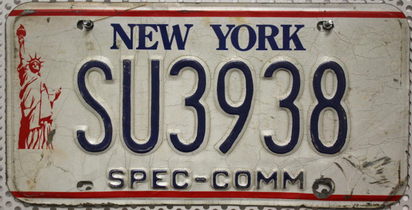 NEW YORK 'Spec_Comm' - Nummernschild # SU3938 ...