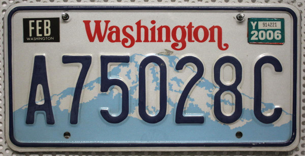WASHINGTON Mount Rainier Motiv - Nummernschild # A75028C =