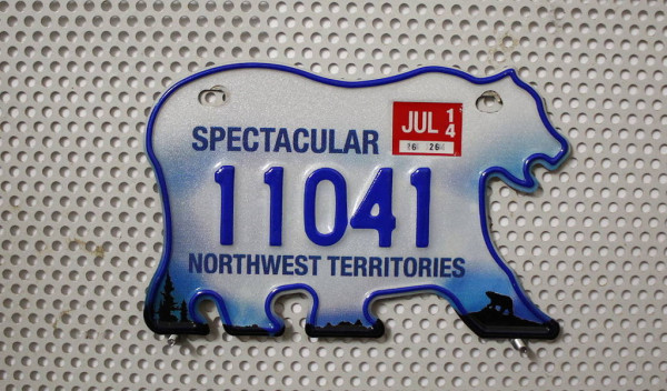 Motorradkennzeichen Spectacular NORTHWEST TERRITORIES # 11041 =