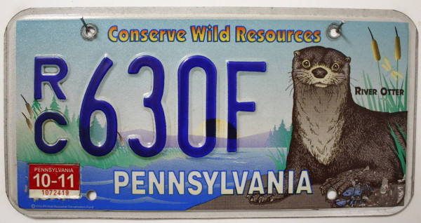 PENNSYLVANIA Conserve Wild Resources - Nummernschild # RC630F =