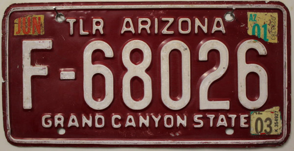 ARIZONA [TLR] - Nummernschild # F-68026 =