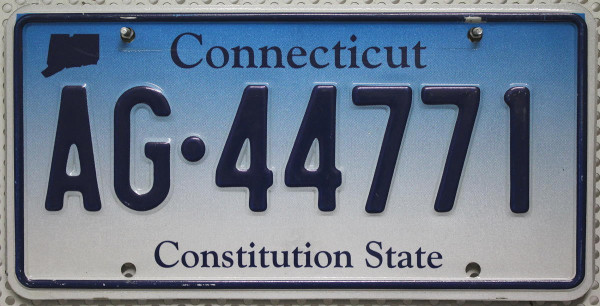 CONNECTICUT Constitution State - Nummernschild # AG44771 ...