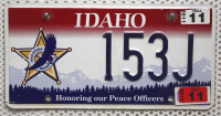 IDAHO Peace Officers - Nummernschild # 153J =
