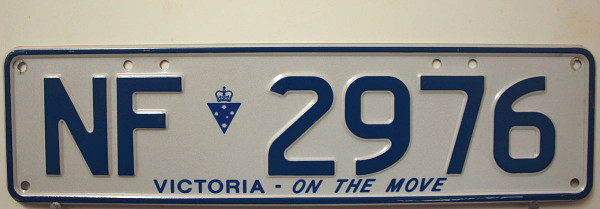 VICTORIA On The Move (Schmal-) Nummernschild # NF2976