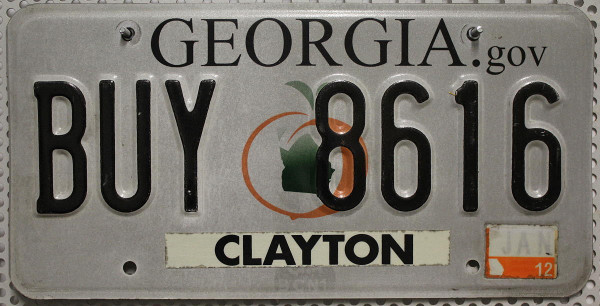 GEORGIA .gov - Nummernschild # BUY8616 =