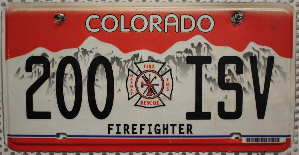 COLORADO Firefighter - Nummernschild # 200ISV ...