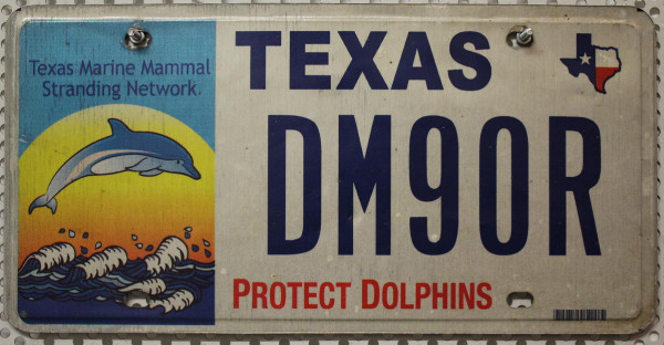 TEXAS Protect Dolphins - Nummernschild # DM90R ...