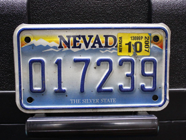Motorradschild NEVADA Nummernschild # 017239 =