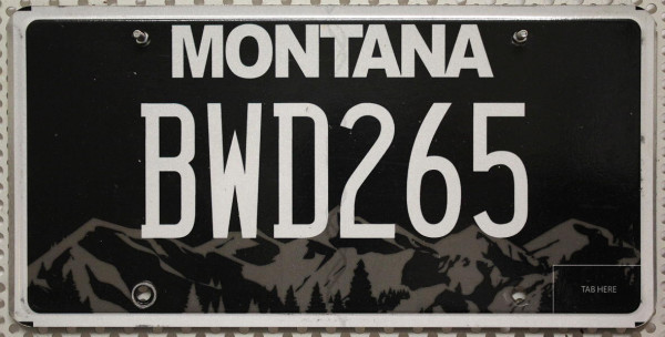 MONTANA Motiv Bergkette - Nummernschild # BWD265 ...