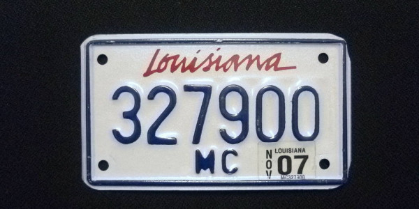 Motorradschild LOUISIANA Nummernschild # 327900 =