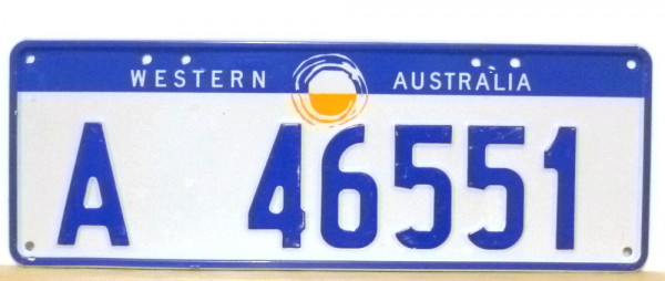 WESTERN AUSTRALIA - Nummernschild # A46551