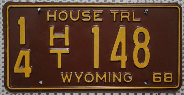 WYOMING 1968 Nummernschild # 14HT148 ...