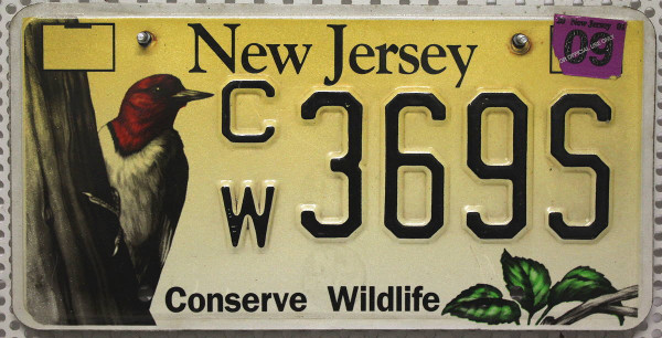 NEW JERSEY Specht Motiv - Nummernschild # 369S =