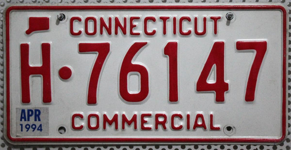 CONNECTICUT Commercial - Nummernschild # H76147 =