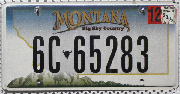MONTANA Big Sky Country - Nummernschild # 6C65283 =