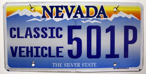 NEVADA *Classic Vehicle* - Nummernschild # 501P ...