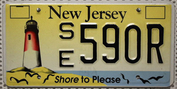 NEW JERSEY Shore to Please - Nummernschild # SE590R