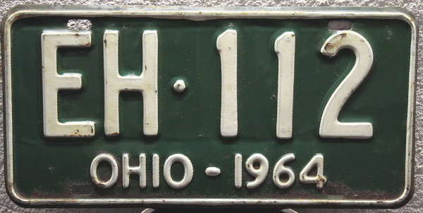 OHIO Oldtimer - Nummernschild (1964) ## EH112