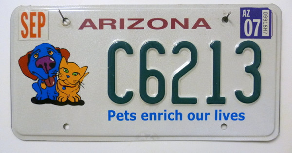 ARIZONA Hund / Katze Motiv - Nummernschild ## C6213 =