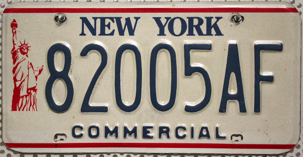 NEW YORK Commercial - Nummernschild # 82005AF ...