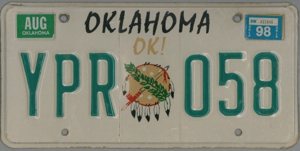 OKLAHOMA - OK ! - Nummernschild # YPR058 =