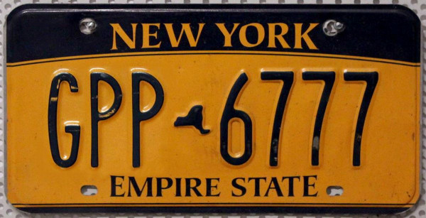NEW YORK Empire State - Nummernschild # GPP6777 ...