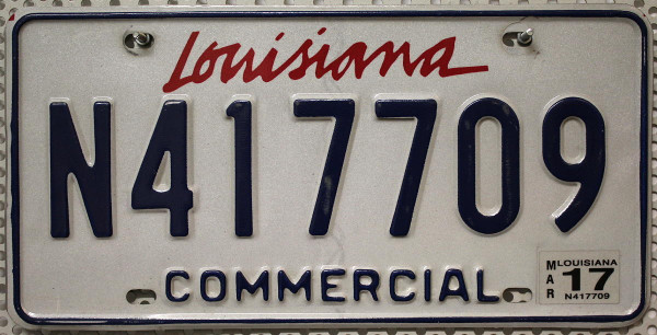 LOUISIANA Commercial - Nummernschild # N417709 =