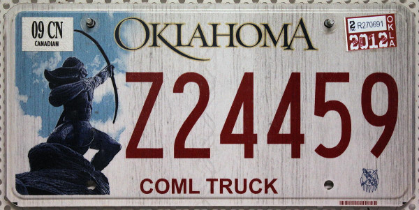 OKLAHOMA * TRUCK - Nummernschild # Z24459 =