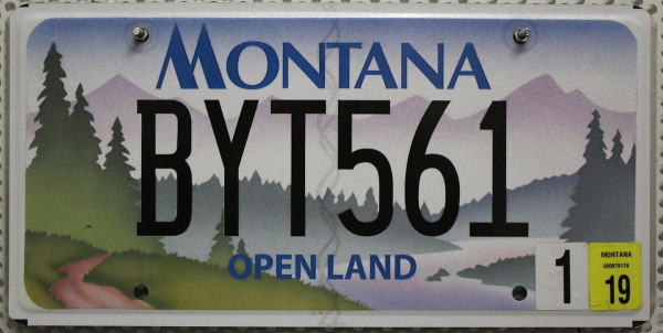 MONTANA Open Land - Nummernschild # BYT561 =