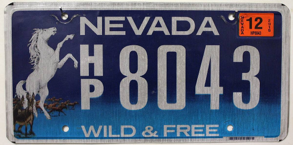 NEVADA Wild & Free - Nummernschild # HP.8043 =