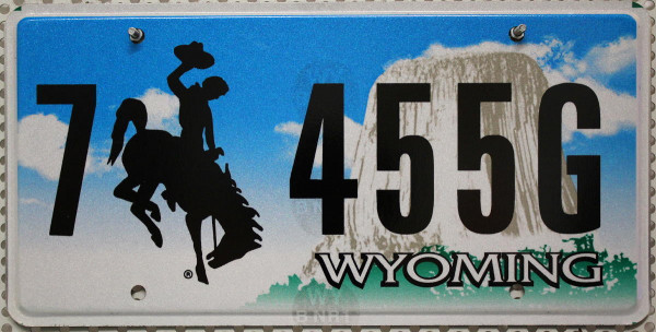 WYOMING Devils Tower Graphic - Nummernschild # 7455G