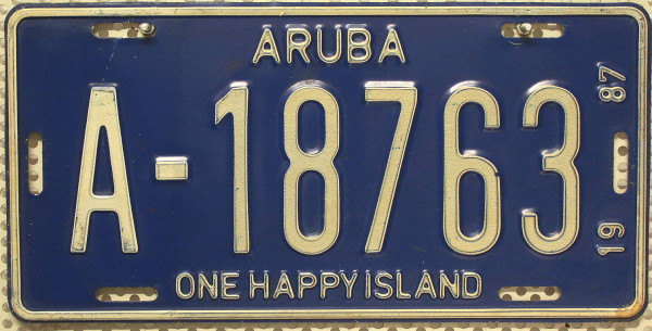 ARUBA One Happy Island - Nummernschild # A18763